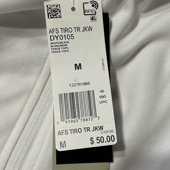 Adidas Women's AFS Tiro Training Jacket White - Picture 5 of 7